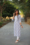 Adah  Pastel Purple Cotton Kurti