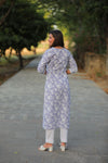Adah  Pastel Purple Cotton Kurti