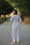 Adah  Pastel Purple Cotton Kurti