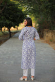 Adah  Pastel Purple Cotton Kurti