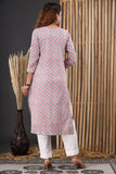 Blush Pink - Hand Block Printed Cotton Kurti