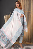 Blue Green Cotton Suit Set - Hand Block Printed Cotton Suit with Cotton Dupatta