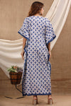 Kaftan-Blue Flowers