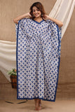 Kaftan-Blue Flowers