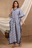 Kaftan-Blue Flowers
