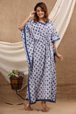 Kaftan-Blue Flowers