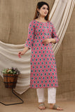 Blossom Love Floral Cotton Kurti