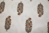 Cream Cotton  Double Bedsheet (90 X108 Inch)