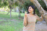 Udaan -Mehendi Green Cotton Kurti