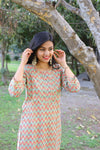 Udaan -Mehendi Green Cotton Kurti