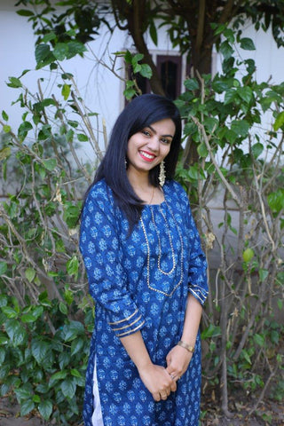 Udaan -Indigo Cotton Kurti