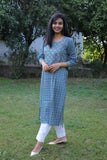 Udaan -True Blue  Cotton Kurti