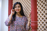 Udaan -Pink Blue  Cotton Kurti