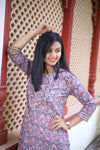 Udaan -Pink Blue  Cotton Kurti