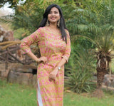 Udaan  Mehndi  Floral  Cotton Kurti
