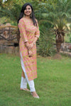 Udaan  Mehndi  Floral  Cotton Kurti