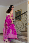 Chanderi Cotton Silk Saree - Royal Purple