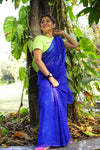 Royal Blue georgette Lehriya saree