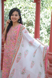 Pink Gotta Work Cotton Suit with Cotton Dupatta