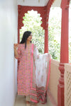 Pink Gotta Work Cotton Suit with Cotton Dupatta
