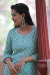 Firoza Gota Work  Cotton Pant set