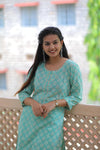 Firoza Gota Work  Cotton Pant set