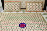 Peach Garden Cotton  Double Bedsheet (90 X108 Inch)