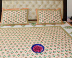 Peach Garden Cotton  Double Bedsheet (90 X108 Inch)