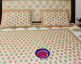Peach Garden Cotton  Double Bedsheet (90 X108 Inch)