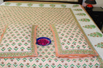 Peach Garden Cotton  Double Bedsheet (90 X108 Inch)