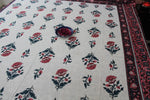 Royal Rose Garden Cotton  Double Bedsheet (90 X108 Inch)