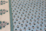 Blue Sky Beach Cotton  Double Bedsheet (90 X108 Inch)