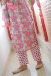 Peony Pink Cotton Suit with Cotton Dupatta