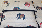 Elephant Sanctuary Handwork Cotton  Double Bedsheet (108 X108 Inch)