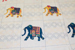Elephant Sanctuary Handwork Cotton  Double Bedsheet (108 X108 Inch)