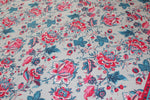 Grey - Pink Cotton  Double Bedsheet (90 X108 Inch)