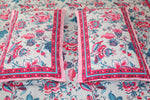 Grey - Pink Cotton  Double Bedsheet (90 X108 Inch)