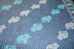 Rajwada Navy Blue Cotton  Double Bedsheet (108 X108 Inch)