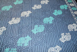 Rajwada Navy Blue Cotton  Double Bedsheet (108 X108 Inch)