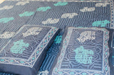 Rajwada Navy Blue Cotton  Double Bedsheet (108 X108 Inch)