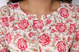 Rose Pink - Hand Block Printed Cotton tops