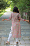Grey and Pink  Cotton Kurti