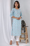 Ferozi - Hand Block Printed Cotton Kurti