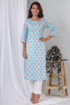Ferozi - Hand Block Printed Cotton Kurti