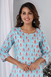 Ferozi - Hand Block Printed Cotton Kurti