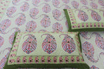 Mehendi with Multicoloured Motifs Cotton  Double Bedsheet (90 X108 Inch)