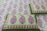 Mehendi with Multicoloured Motifs Cotton  Double Bedsheet (90 X108 Inch)