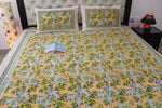 Marigold Cotton  Double Bedsheet (90 X108 Inch)