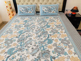 Sky Garden Cotton  Double Bedsheet (90 X108 Inch)