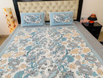 Sky Garden Cotton  Double Bedsheet (90 X108 Inch)
